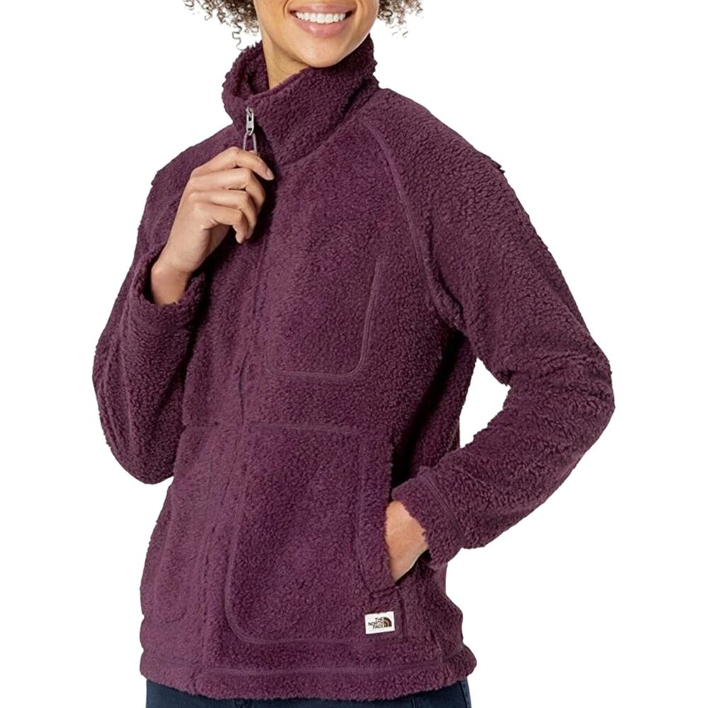 NWT The North Face Ridge Hoodie Full Zipper High Pile Jacket BlackBerry Size M - Picture 6 of 15